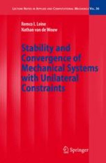 Stability and Convergence of Mechanical Systems with Unilateral Constraints