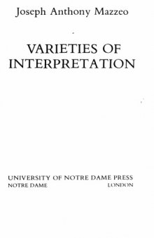 Varieties of Interpretation  
