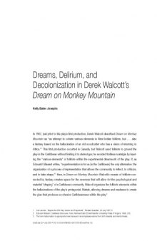  32 14:2 Dreams, Delirium, and Decolonization in Derek Walcott’s Dream on Monkey Mountain