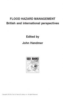 Flood Hazard Management: British and International Perspectives