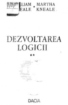 Dezvoltarea logicii, vol. 2