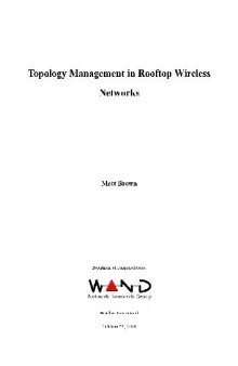 Topology management in rooftop wireless networks