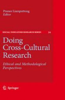 Doing Cross-Cultural Research: Ethical and Methodological Perspectives