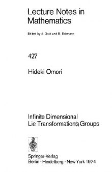 Infinite Dimensional Lie Transformation Groups