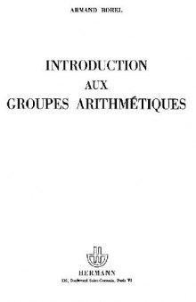 Introduction aux groupes arithmetiques