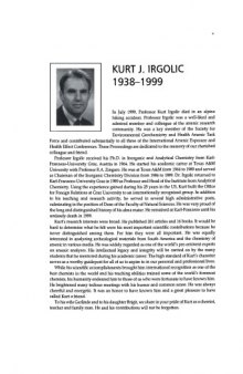 Arsenic exposure and health effects: proceedings of the Third International Conference on Arsenic Exposure and Health Effects, July 12-15, 1998, San Diego, California