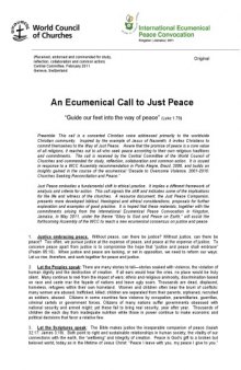 An Ecumenical Call to Just Peace