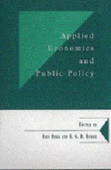 Applied Economics and Public Policy (Department of Applied Economics Occasional Papers)