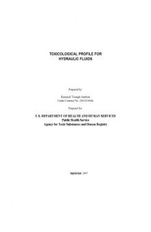Toxicological profiles - Hydraulic fluids