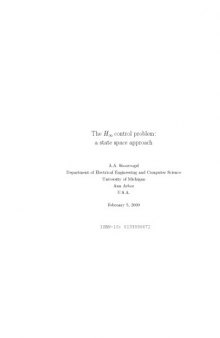 The H-infinity Control Problem: a state space approach