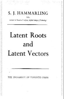 Latent roots and latent vectors