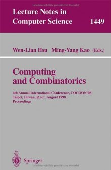 Computing and Combinatorics: 4th Annual International Conference COCOON’98 Taipei, Taiwan, R.o.C., August 12–14, 1998 Proceedings