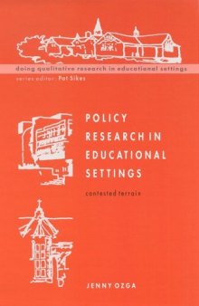 Policy research in educational settings: contested terrain  