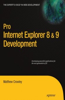 Pro Internet Explorer 8 9 Development