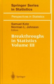 Breakthroughs in Statistics: Volume III (Springer Series in Statistics   Perspectives in Statistics)