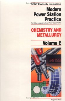 Chemistry and Metallurgy, Volume Volume E, Third Edition