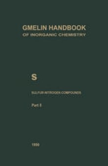 S Sulfur-Nitrogen Compounds: Compounds with Sulfur of Oxidation Number IV