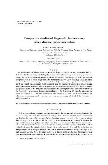 Prospective studies of diagnostic test accuracy when disease prevalence is low