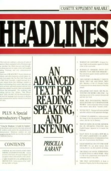 Headlines: An Advanced Text for Reading, Speaking and Listening