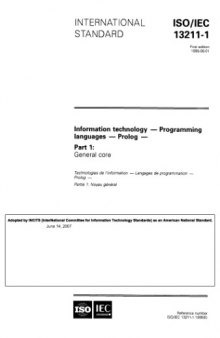 ISO Prolog standard, part 1: General core, ISO-IEC-13211-1