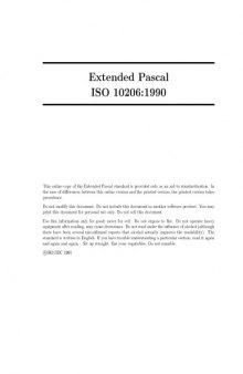 ISO10206 standard. Extended Pascal