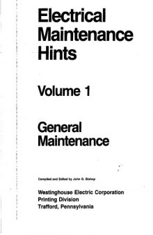 Electrical maintenance hints.