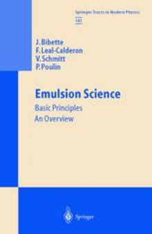 Emulsion Science: Basic Principles An Overview