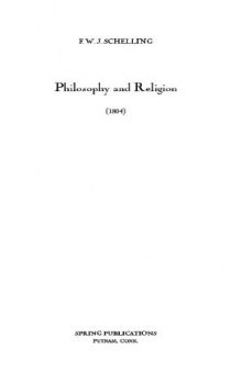 Philosophy and Religion (1804)
