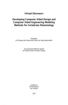 Developing Computer Aided Design and Computer Aided Engineering Modeling Methods for Vertebrate Paleontology