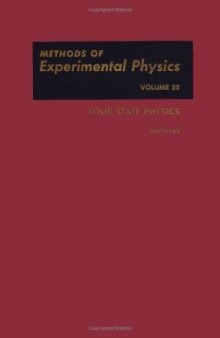 Methods of Experimental Physics - Solid State Physics - Surfaces