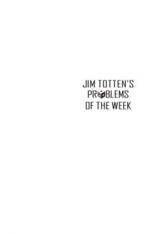 Jim Totten's Problems of the Week