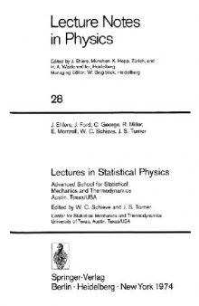 Lectures in Statistical Physics