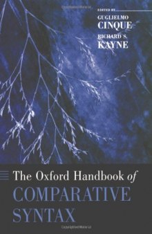 The Oxford Handbook of Comparative Syntax (Oxford Handbooks)
