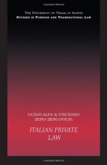 Italian Private Law (University of Texas at Austin Studies in Foreign and Transnational Law)