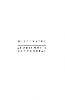 Aforismos - Hipocrates