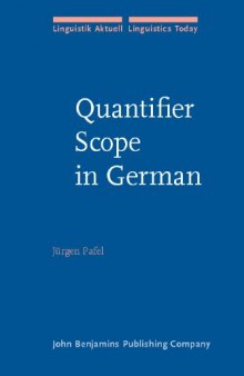 Quantifier Scope in German (Linguistik Aktuell   Linguistics Today)