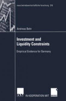 Investment and Liquidity Constraints: Empirical Evidence for Germany