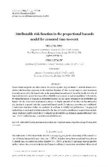 Attributable risk function in the proportional hazards model for censored time-to-event