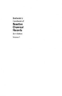 Bretherick's Handbook of Reactive Chemical Hazards