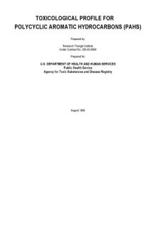 Toxicological profiles - Polycyclic Aromatic Hydrocarbons