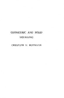 Geometric and solid modeling