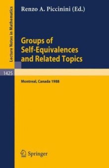 Groups of Self-Equivalences and Related Topics: Proceedings of a Conference held in Montreal, Canada, Aug. 8–12, 1988