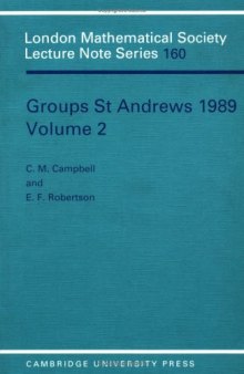 Groups St Andrews 1989