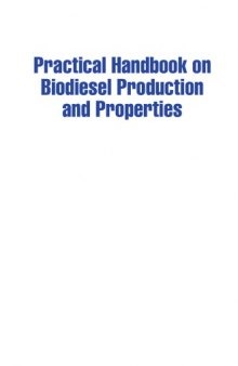 Practical handbook on biodiesel production and properties