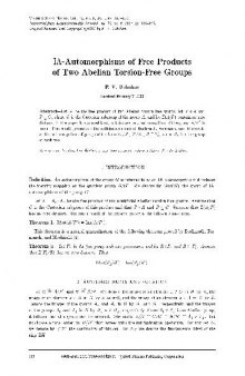 IA -Automorphisms of Free Products of Two Abelian Torsion-Free Groups