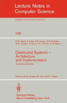Distributed Systems — Architecture and Implementation: An Advanced Course