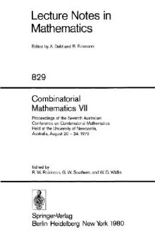Combinatorial Mathematics VII