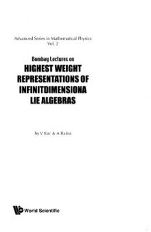 Highest Weight Representations Of Infinite Dimensional Lie Algebra