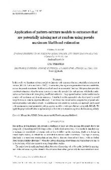 Application of pattern-mixture models to outcomes that are potentially missing not at random using pseudo maximum likelihood estimation