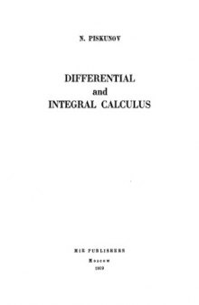 Differential and Integral Calculus